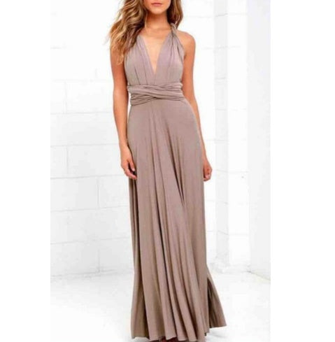 Women's Sexy Long Party Dress Club Floor-Length Summer Backless Bandage Maxi Dress Multiway Bridesmaids Boho Women Dress Vestidos - ADJOVIMARK