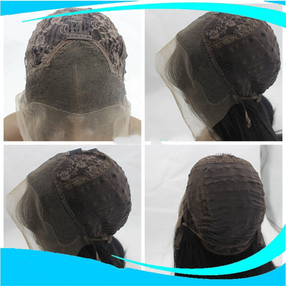 Chemical Fiber Wig Straight Hair Front Lace Headgear - ADJOVIMARK