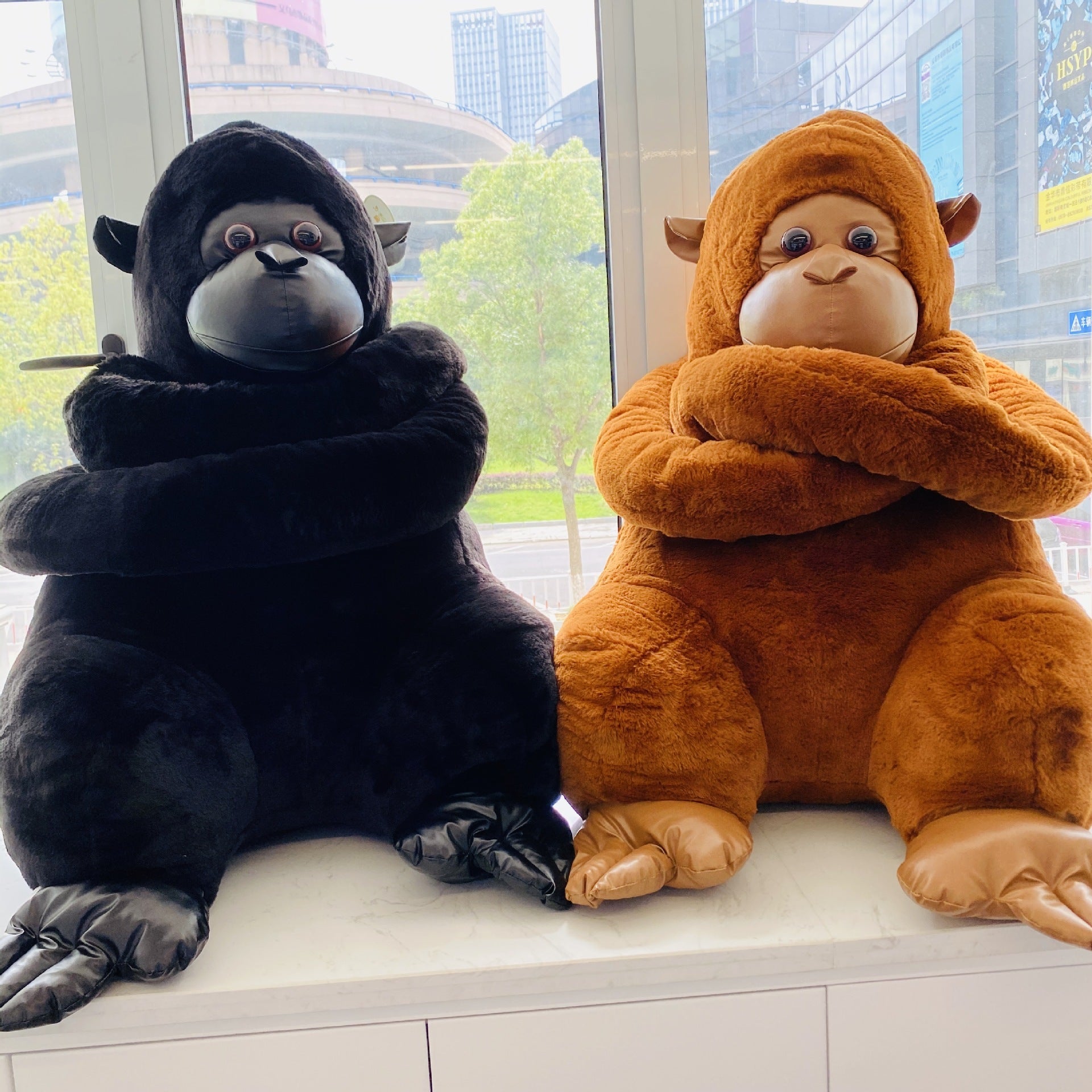 Simulation Orangutan Plush Doll Naughty Monkey Plush Toy Birthday Gift Decoration - ADJOVIMARK