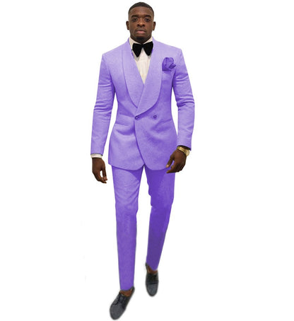 Men's Fashion Solid Color Suit Top Pants Set - ADJOVIMARK