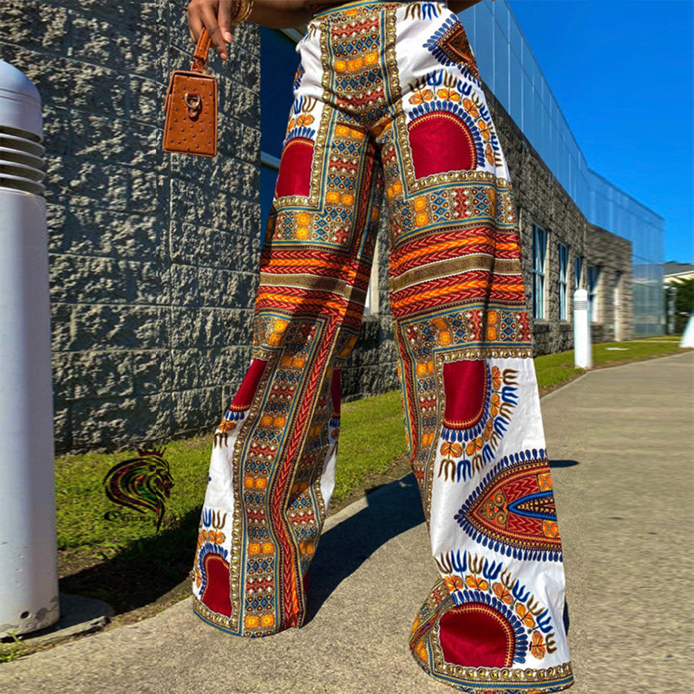 Printed Pocket Trousers Casual Track Pants - ADJOVIMARK