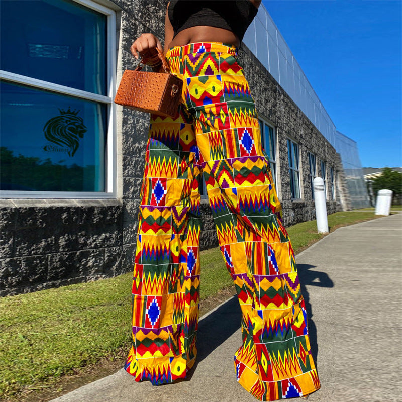 Printed Pocket Trousers Casual Track Pants - ADJOVIMARK
