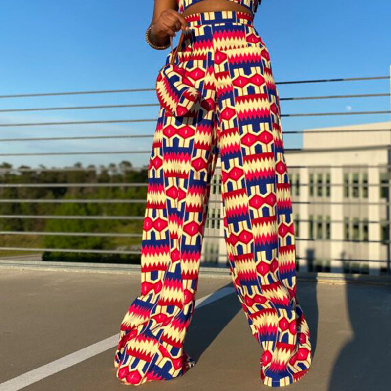 Printed Pocket Trousers Casual Track Pants - ADJOVIMARK
