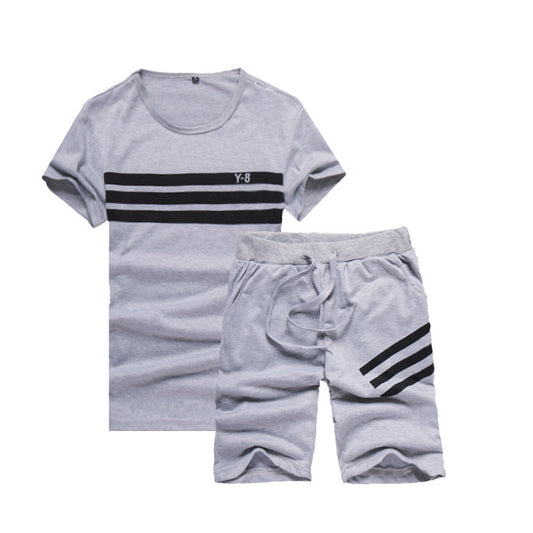 Men's Round Neck Half Sleeve T-shirt Shorts Set - ADJOVIMARK