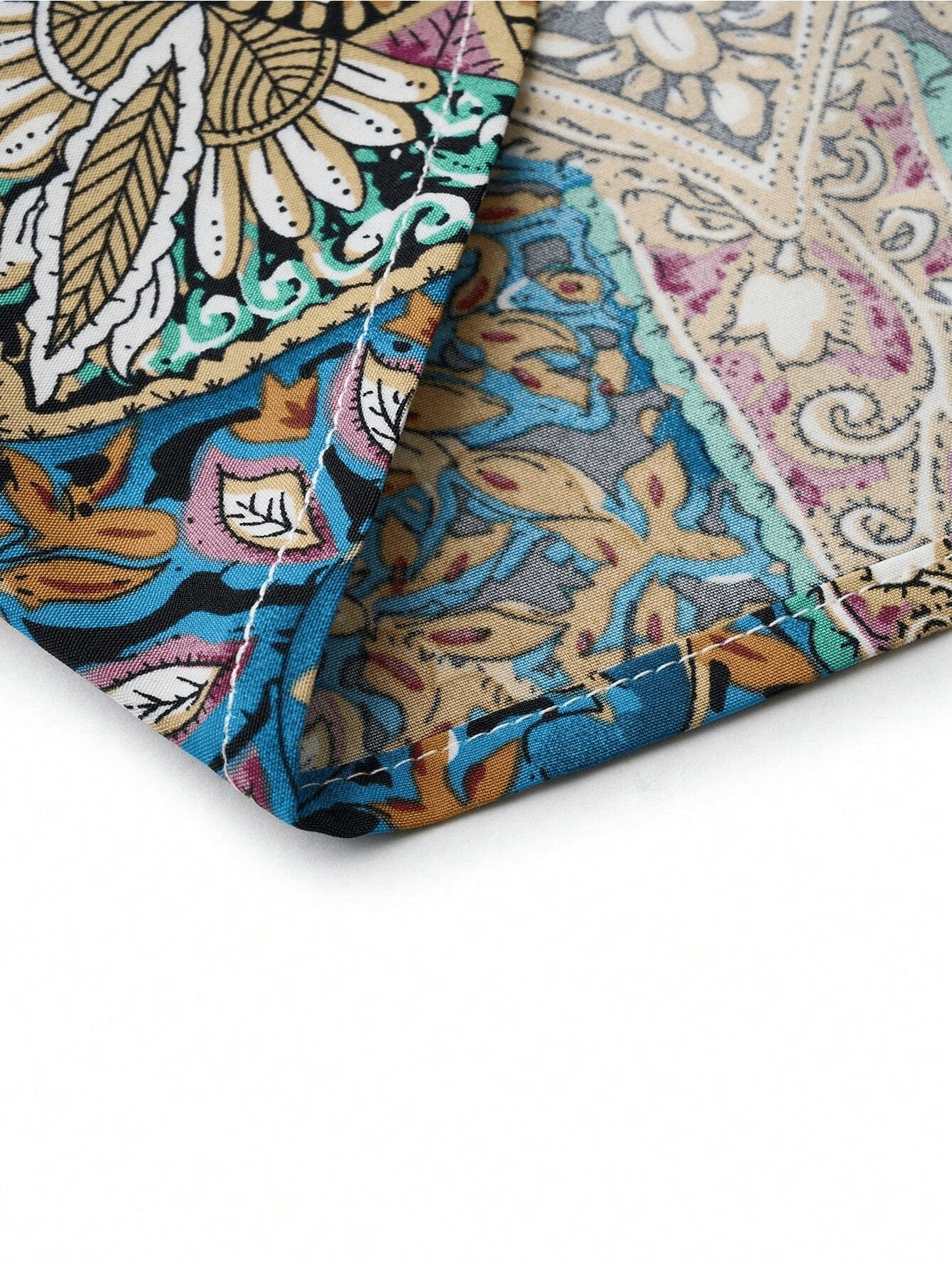 Women Print Maxi Dress High Waisted Cross Halter Neck With Tie Detail,Flowing Vacation Gown In Teal, Blue-Green & Brown Paisley   Pattern, Machine Washable, Summer Fashion Decorative Tie Detail - ADJOVIMARK