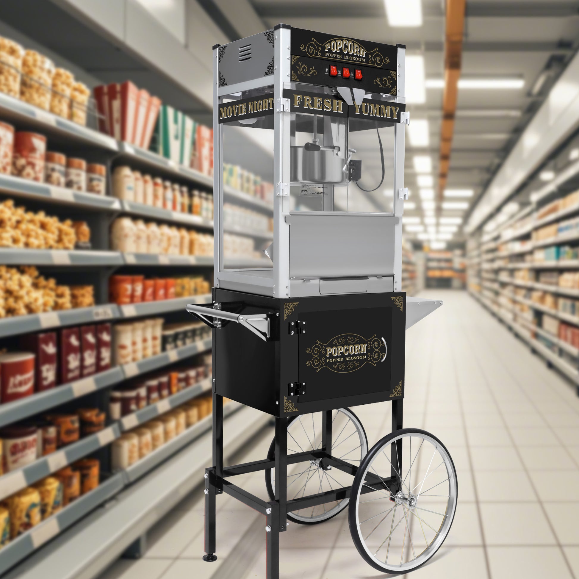 Luxury Commercial Fully Automatic Popcorn Machine - ADJOVIMARK