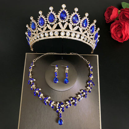 Royal Queen Bridal Jewelry Sets For Women Luxury Tiaras Crow - ADJOVIMARK