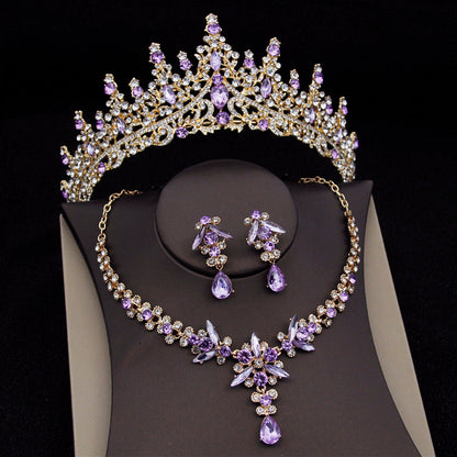 Royal Queen Bridal Jewelry Sets For Women Luxury Tiaras Crow - ADJOVIMARK