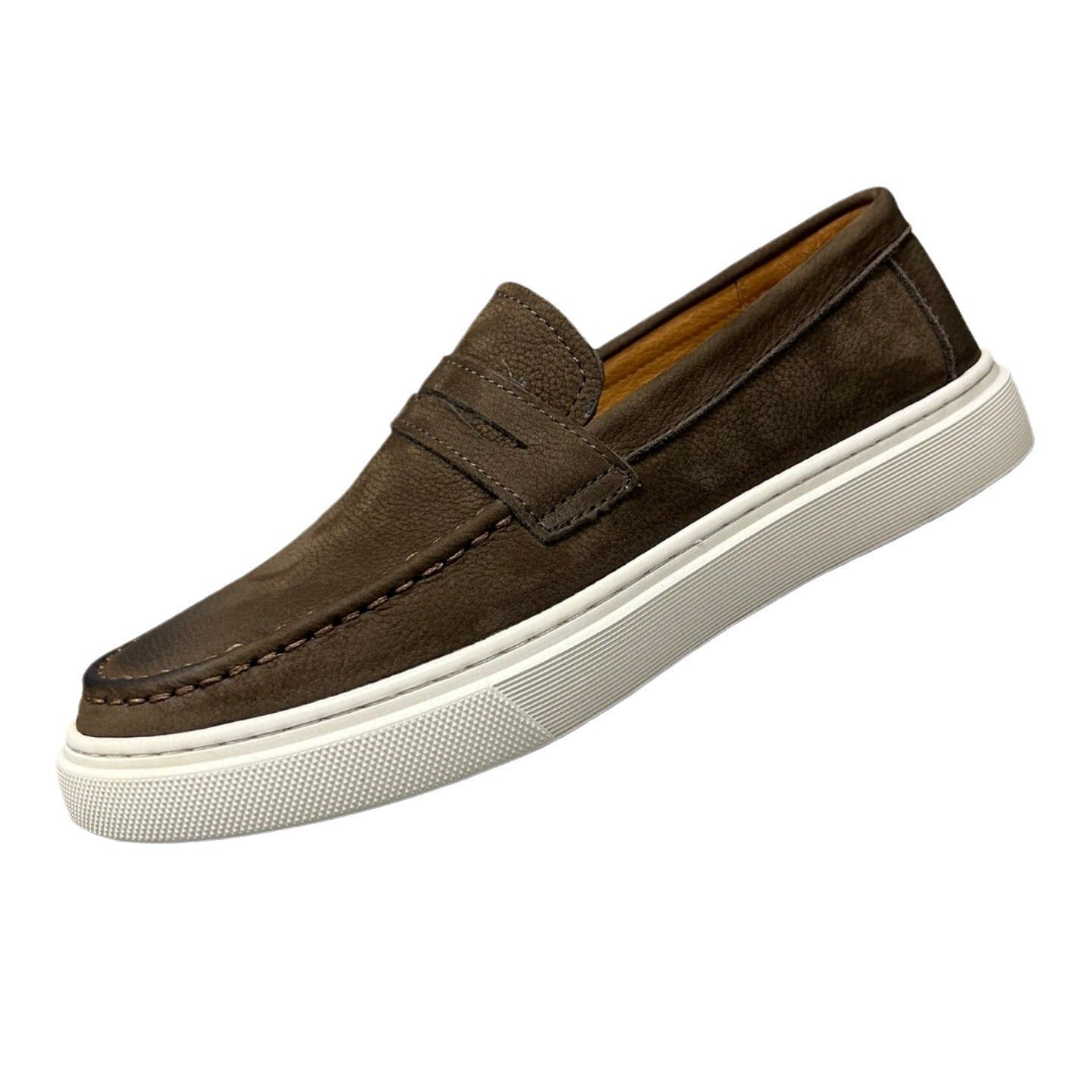 Casual Men's Genuine Retro Soft Bottom Calf Leather Shoes - ADJOVIMARK