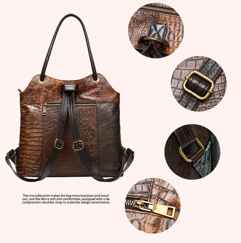 Fringed embossed shoulder bag - ADJOVIMARK