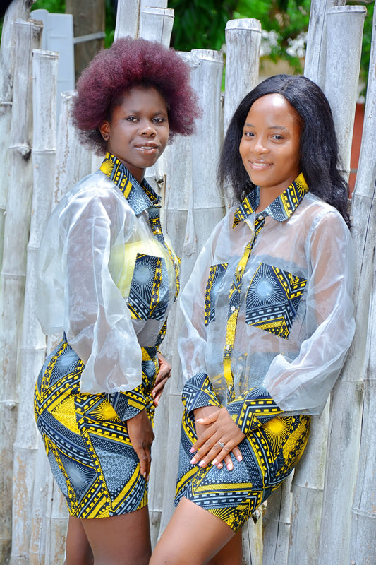 CHEMISE EN TULLE À MANCHES LONGUE - ADJOVIMARK