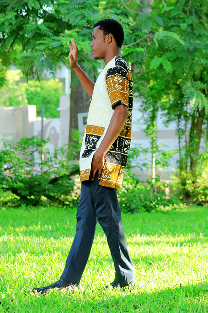 ENSEMBLE  COSTUME HOMME  MOTIF ETHNIQUE - ADJOVIMARK