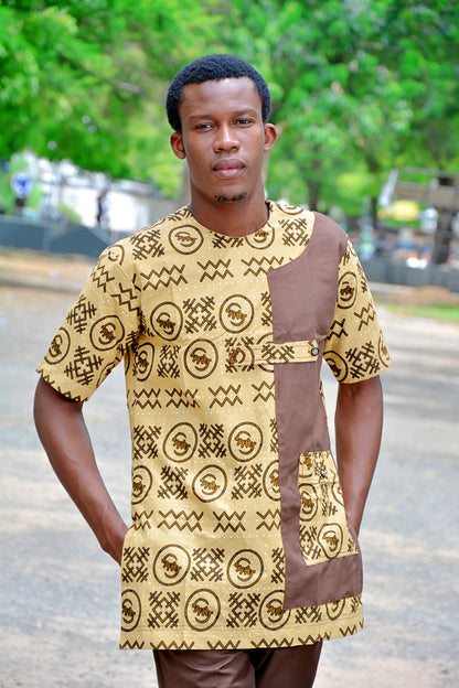 ENSEMBLE  COSTUME HOMME  MOTIF ETHNIQUE - ADJOVIMARK