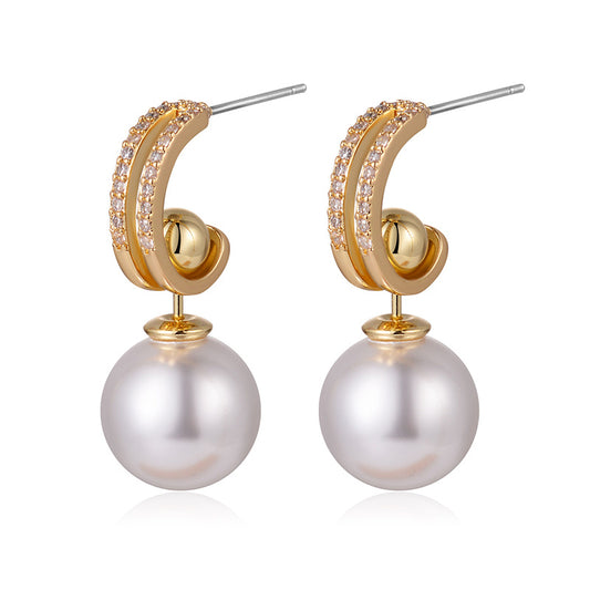 Earrings Frosted Shell Beads Solid Color - ADJOVIMARK