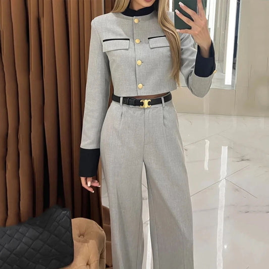 Elegant Wide-leg Pants For Women Suit - ADJOVIMARK