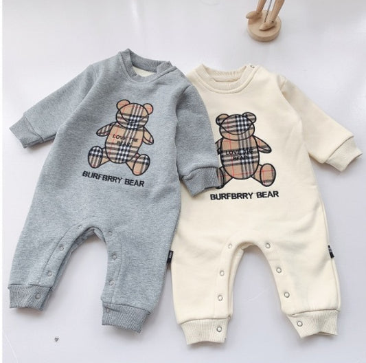 Baby Onesies Boys Baby Rompers Trendy Fans Infant Children'S Wear Girls' Rompers Plaid Children'S Jumpsuits Bears - ADJOVIMARK