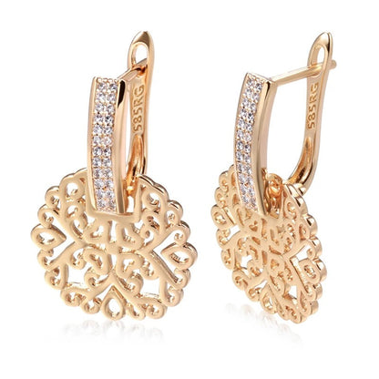 Natural Zircon Women's Pendant Earrings - ADJOVIMARK