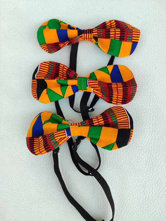 NOEUX PAPILLON  MOTIF KENTE 100 % COTON - ADJOVIMARK