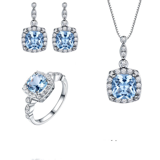 Blue Topaz jewelry set - ADJOVIMARK
