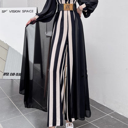 Women's Fashion Casual Chiffon Jumpsuit - ADJOVIMARK