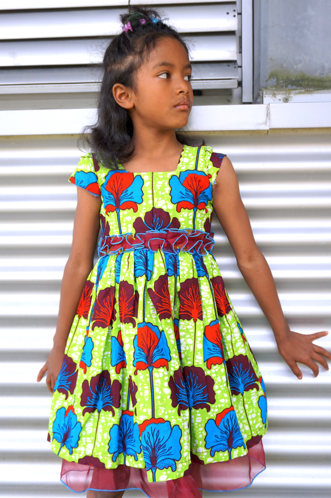 ROBE MINI OVALE PATINEUSE POUR FILLE - ADJOVIMARK