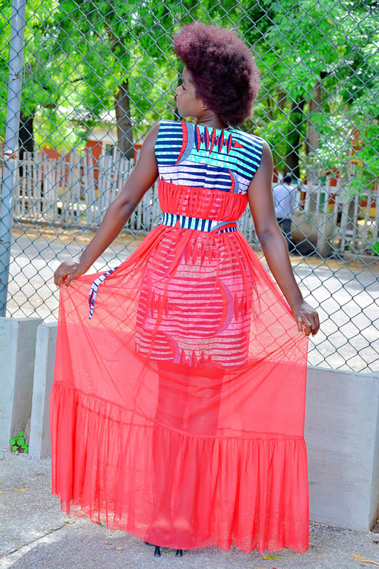 ROBE PAGNE WAX EN TULLE - ADJOVIMARK
