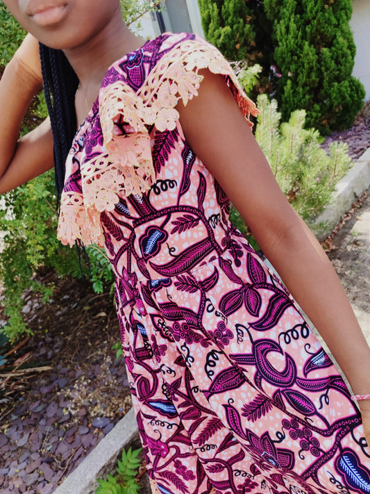 ROBE LONGUE ÉVASÉE POUR FILLE - ADJOVIMARK