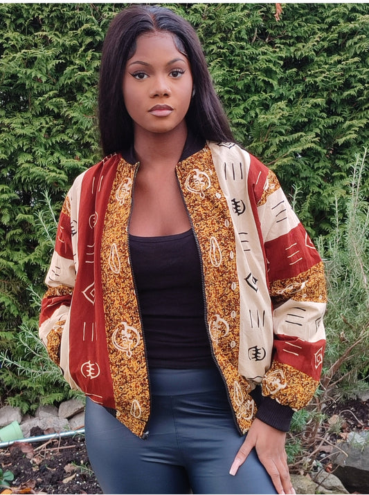 VESTE BOMBERS FEMME LOOK ETHNIQUE - ADJOVIMARK