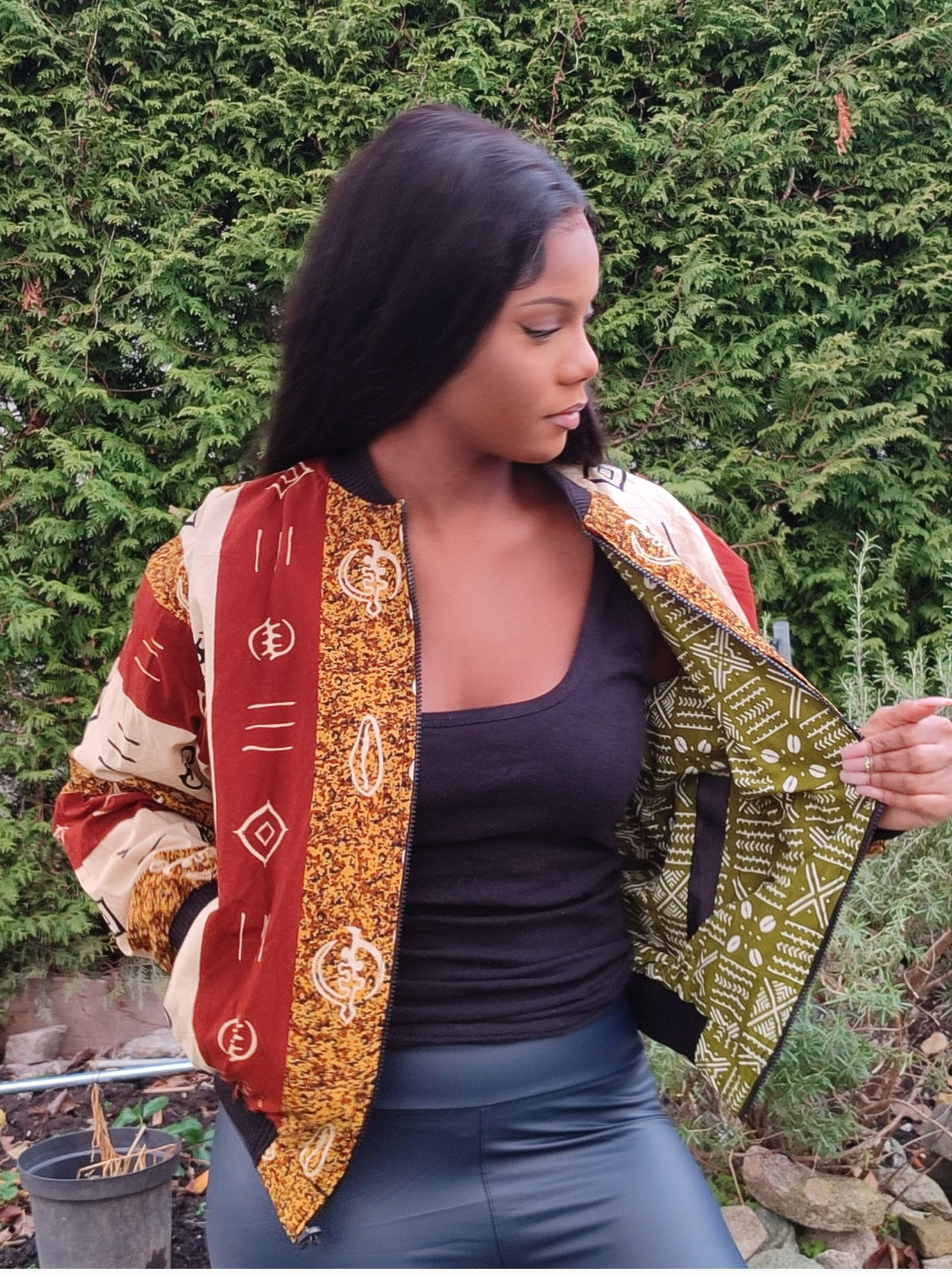 VESTE BOMBERS FEMME LOOK ETHNIQUE - ADJOVIMARK