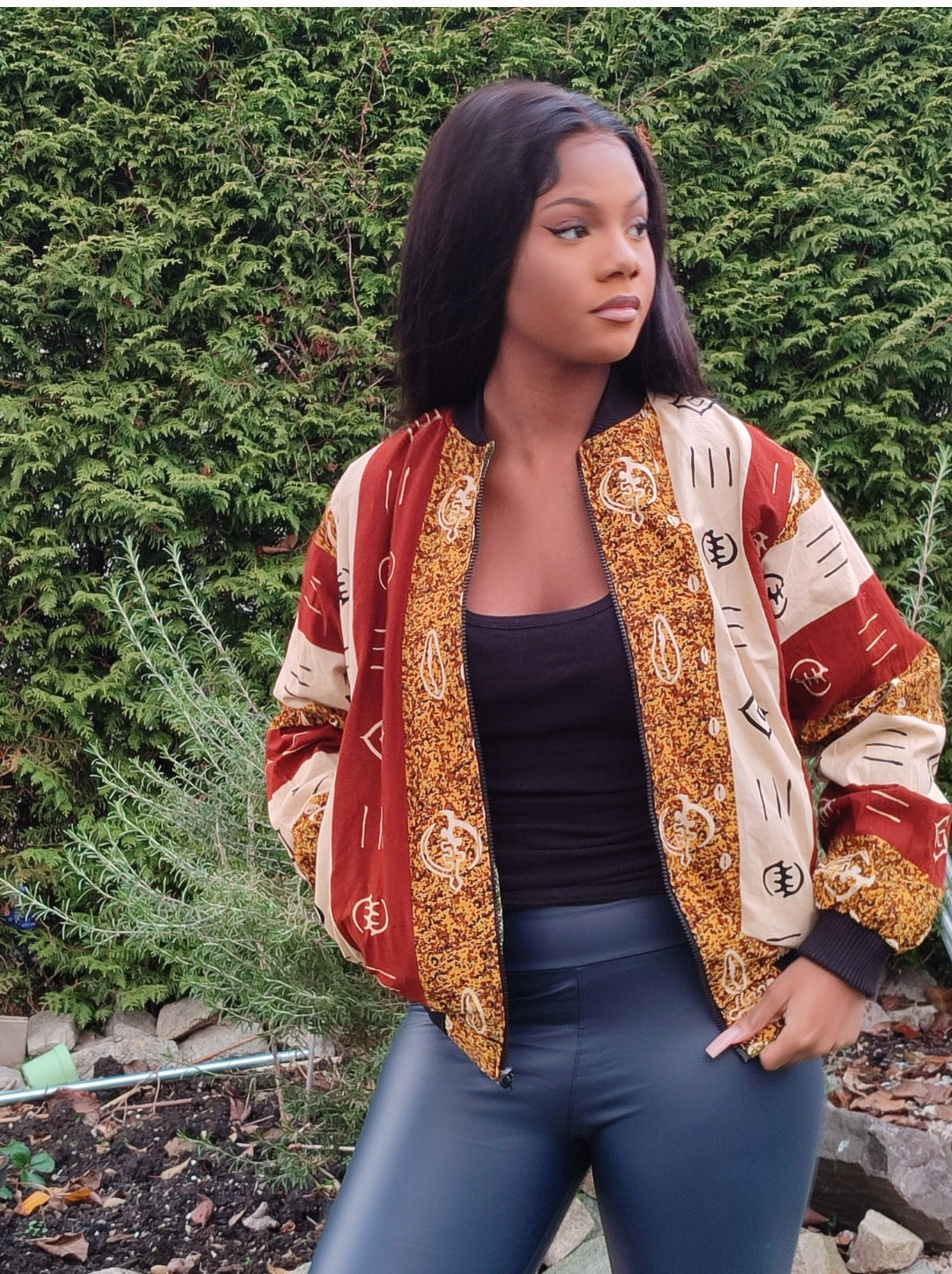 VESTE BOMBERS FEMME LOOK ETHNIQUE - ADJOVIMARK