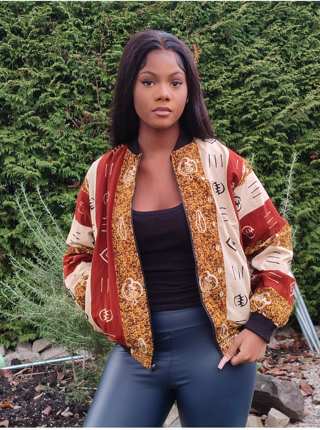 VESTE BOMBERS FEMME LOOK ETHNIQUE - ADJOVIMARK