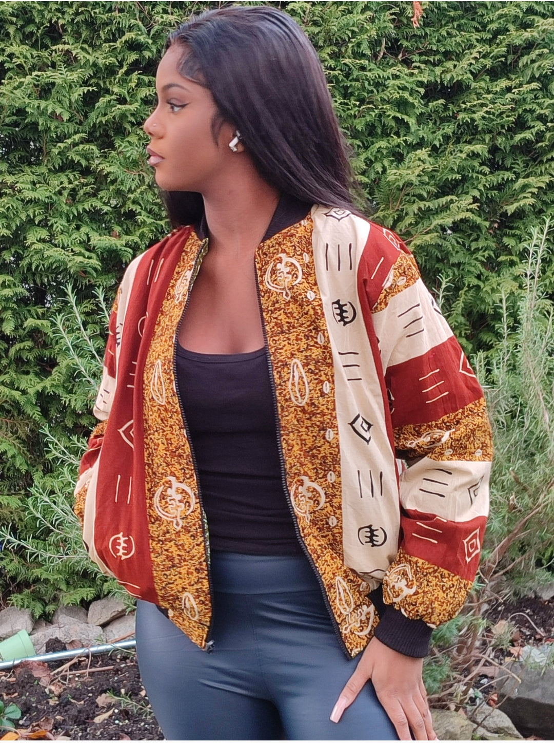 VESTE BOMBERS FEMME LOOK ETHNIQUE - ADJOVIMARK