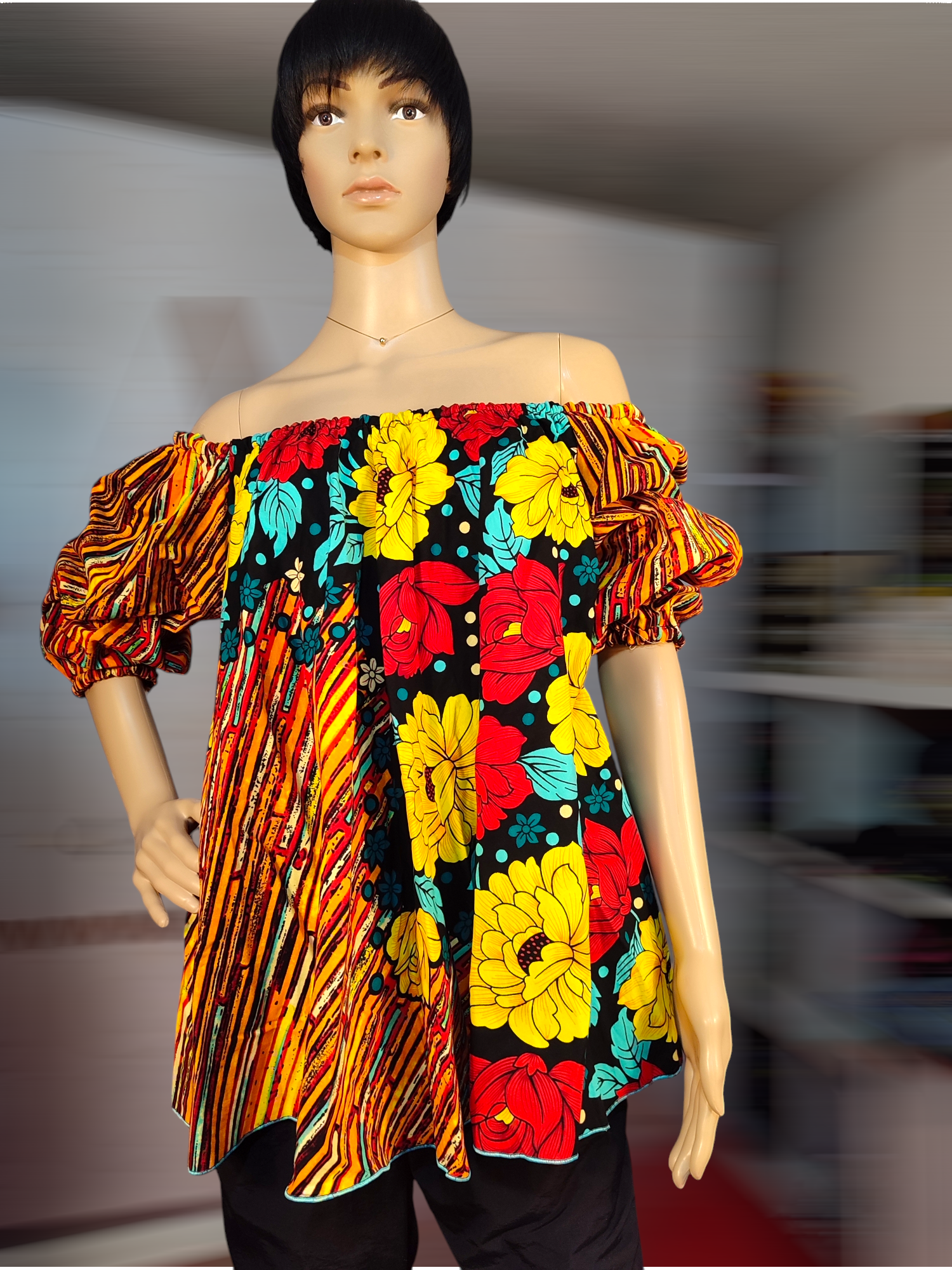 BLOUSE FEMME ÉPAULES DENUDEES - ADJOVIMARK